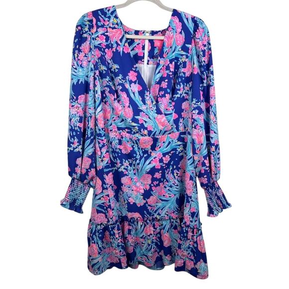 Lilly Pulitzer Dresses & Skirts - Lilly Pulitzer Rosie Dress Corsica Blue Toucan Party Size 16 NWOT *Missing Belt*
